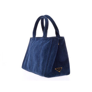 Prada Blue Denim Canapa Tote Bag